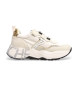 Voile blanche Sneakers Club 105 in pelle bianco sporco