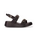 Wonders Soft Balance Leather Sandals black