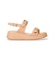 Wonders Brown Soft Balance Leather Sandals