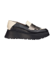 Wonders Midnight Leather Mocassins zwart