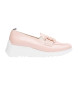 Wonders Dance pink leather moccasins Pink
