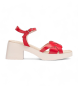 Wonders Catalina læder-sandaler rød