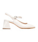 Wonders Weiße Jane-Sandale mit Absatz - Absatzhöhe: 6 cm