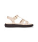 Wonders Sandales en cuir beige Mousse