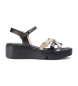 Wonders Andy leather sandals black