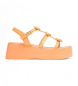 Wonders Carolina Orange læder-sandaler