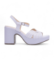 Wonders Lilac Lisbon Leather Sandals