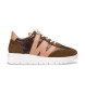 Wonders Bruine Racer Leren Sneakers