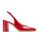 Wonders Vilma röda läderklackade skor