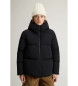 Woolrich Cloud Duster Coat with black matt finish