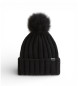 Woolrich Gorro con pomp�n desmontable negro