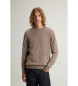 Woolrich Jersey de cuello redondo de lana marrón