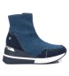 Xti Stiefelette 142646 navy -Hhe 7cm Keil