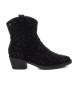 Xti Lederstiefeletten 143116 schwarz