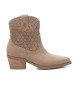 Xti Leather ankle boots 143885 taupe