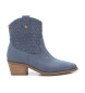 Xti Botins em pele 143885 azul