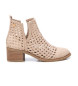 Xti Leather ankle boots 143959 beige