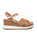 Xti Sandals 142595 brown -Height 7cm wedge