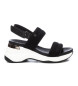 Xti Sandals 142828 black -Height wedge 5cm