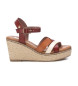 Xti Sandals 142850 brown -Height wedge 9cm