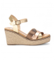 Xti Sandalen 142854 goud -Hoogte sleehak 9cm