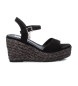 Xti Sandals 142858 black -Height wedge 9cm