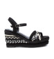 Xti Sandals 142861 black -Height wedge 9cm