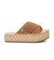 Xti Sandalias de piel 143640 marrn