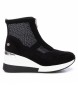 Xti Sneakers with black transparencies - Height 7cm wedge