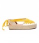 Xti Hvide, gule dobbelte sandaler