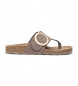 Yokono Brown leather sandals Granada 704