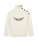 Zadig & Voltaire Wit ecru Pullover met zwanenhals