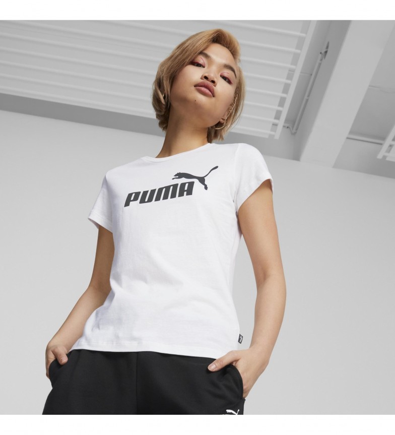 Puma Essentials Logo T-shirt white - ESD Store fashion, footwear and ...