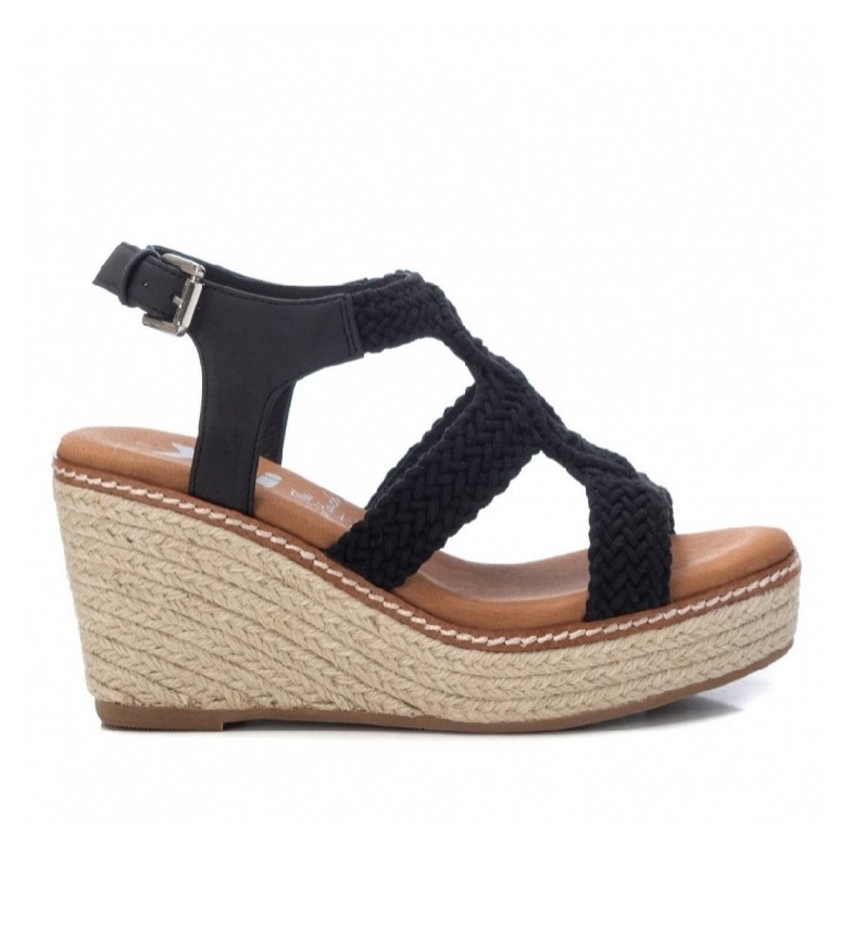 Sandalias 042271 negro -altura cuña 10cm- - Tienda Esdemarca calzado, moda y complementos - marca y zapatillas de marca