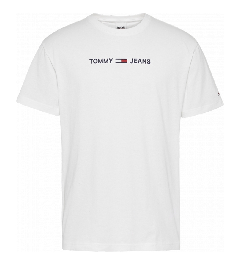 Tommy Hilfiger TJM T-shirt bianca con testo piccolo