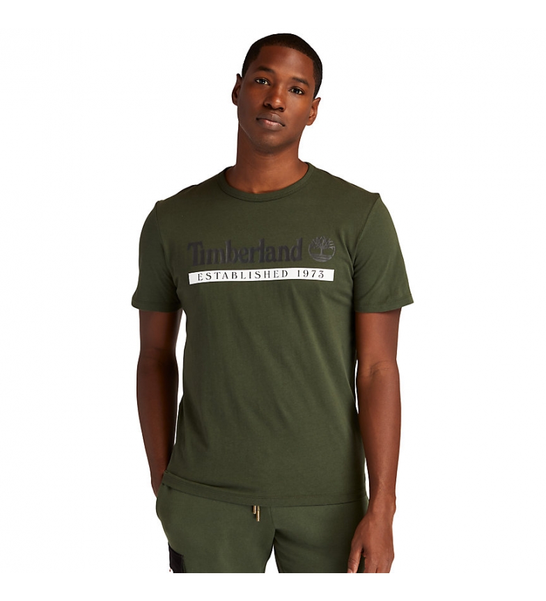 Timberland T-shirt verde scuro Estab 1973