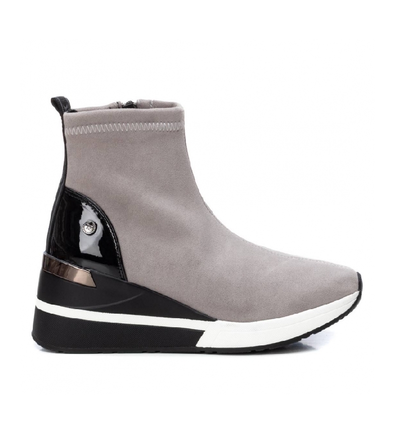 Xti Ankle boots 043101 grey -Height wedge: 7cm
