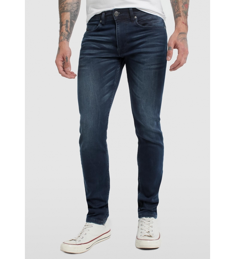 Six Valves Jeans Tricot Denim bleu