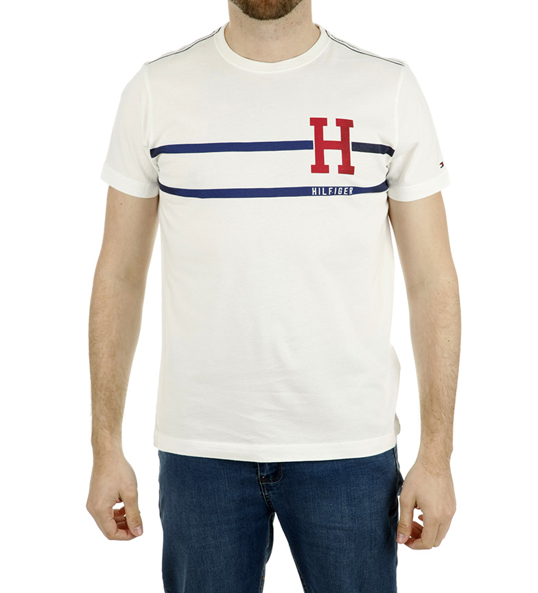 Blanco Tommy Camiseta Lukas Tee Hilfiger H2eDIE9bWY
