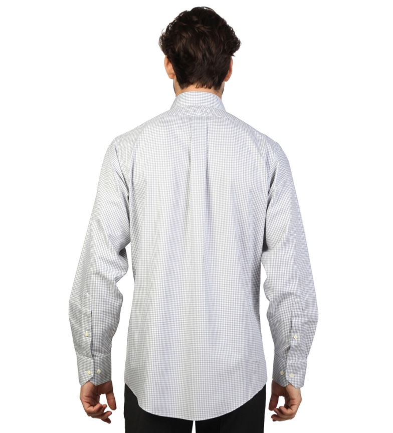 Brooks Camisa Color Y Cuadros slim Brothers Fit Gris Blanco Con wn0OPk8