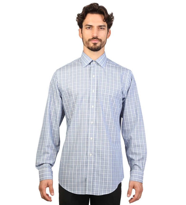 Brooks Fit Color slim Azul Con Brothers Camisa Cuadros srQxthdCB