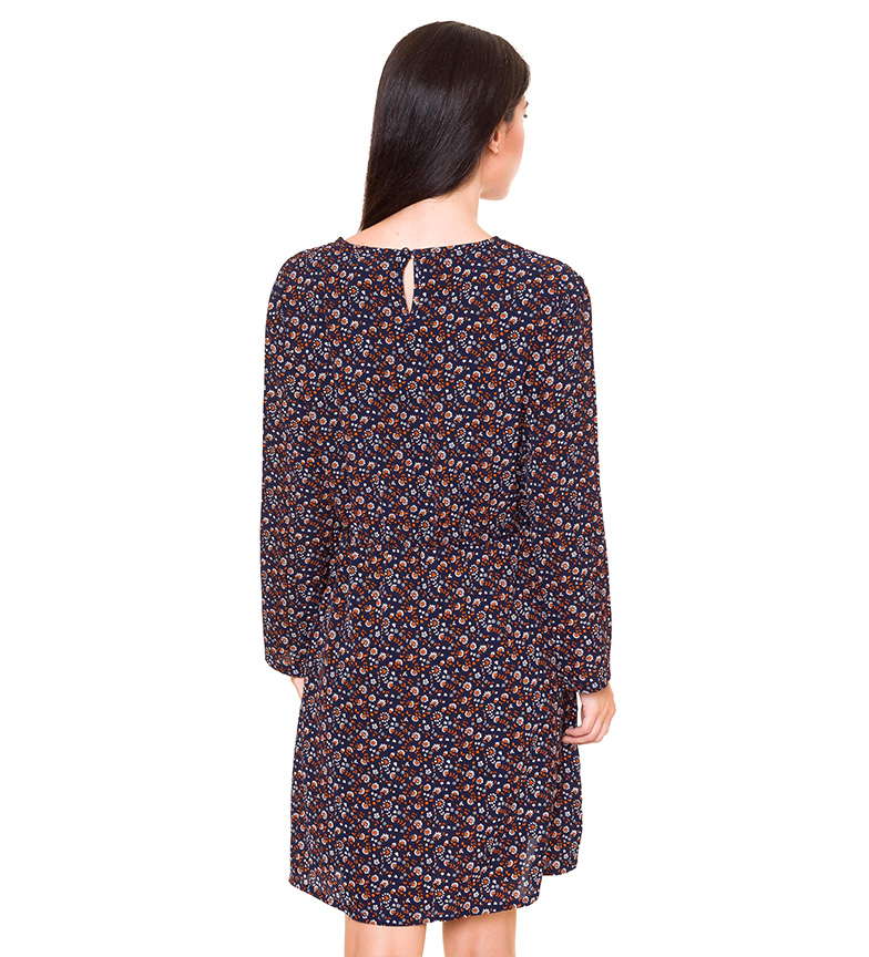 Estampado De Marino Azura Con Flores Vestido eD9bWEIY2H