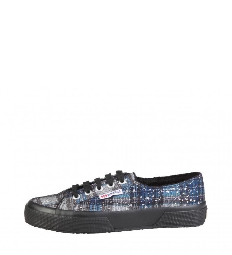 Superga Di colore blu marino del pattino azzurro argento Donna Superga Di colore blu marino del pattino azzurro argento Donna