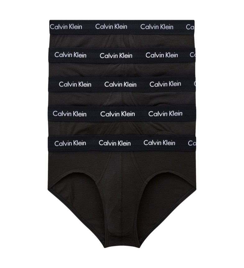 Calvin Klein Pack 5 Cuecas elásticas pretas - Esdemarca Loja moda