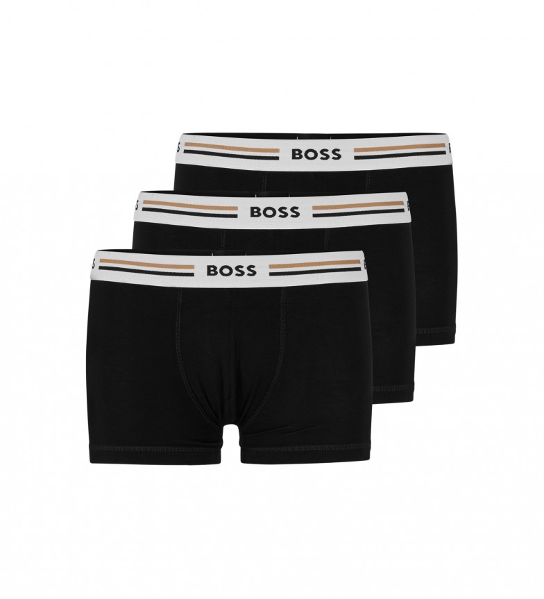 BOSS Pack 3 black Revive boxer shorts - ESD Store fashion, footwear and ...