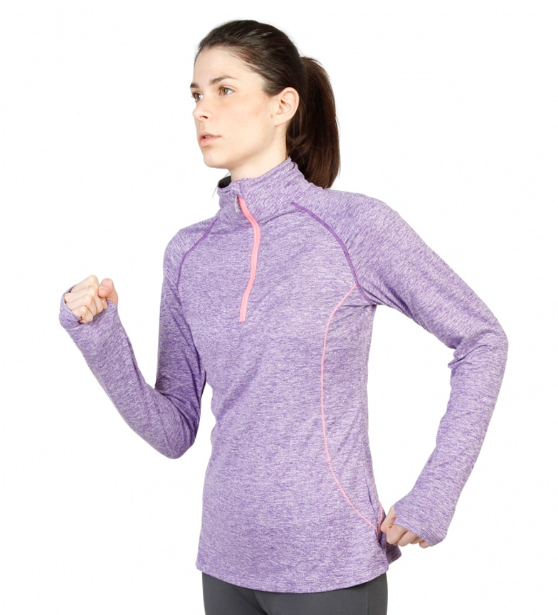 Sport Lila Elle Jaspeado Eyra Camiseta 3Aqj54RL