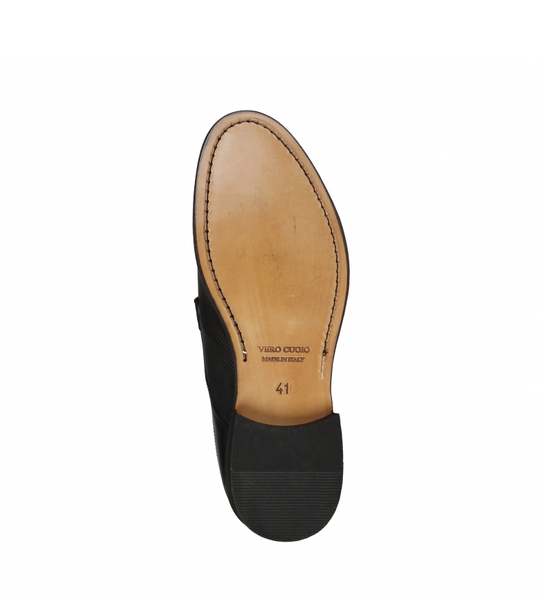 Negro Zapatos Dino Piel Italia Made In De MVpqUSz