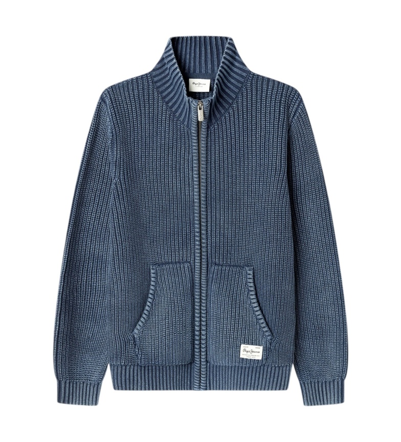 Trend Saldi Moda Pepe Jeans Maglione Gideon Zip blu navy - Esdemarca Store moda ...