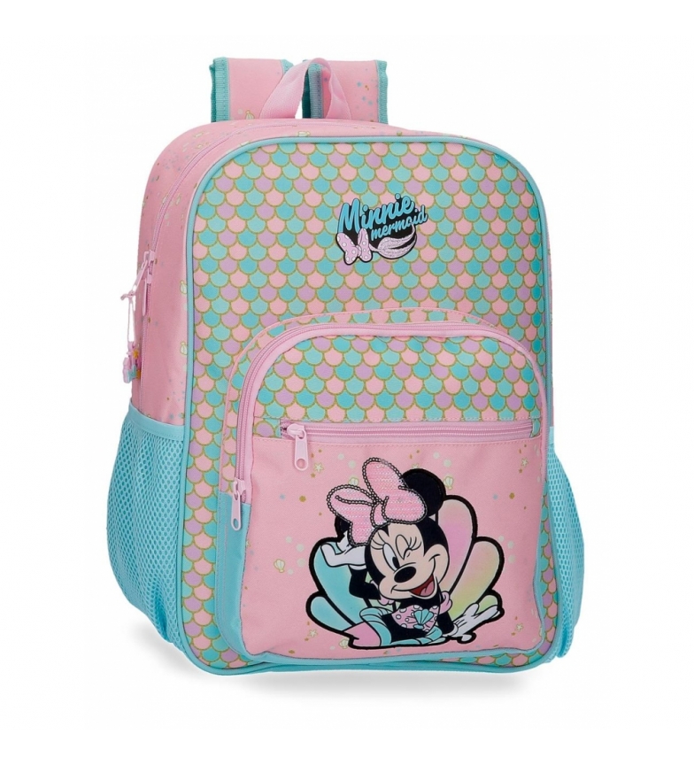 Joumma Bags Pink Minnie Mermaid trolley backpack -30x38x12cm