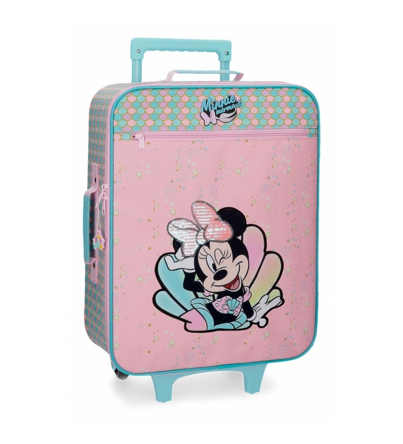 Joumma Bags Mala tamanho cabine Minnie Mermaid 25L rosa -35x50x18cm